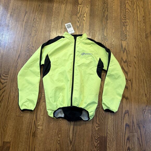 NWT Sponeed Men Elite Neon Yellow Thermal Riding Cycling Full Zip Jacket Large - Picture 11 of 16
